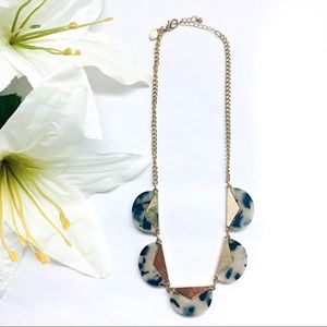 *Charming Charlie’s Gold and Leopard Print Scalloped Necklace*